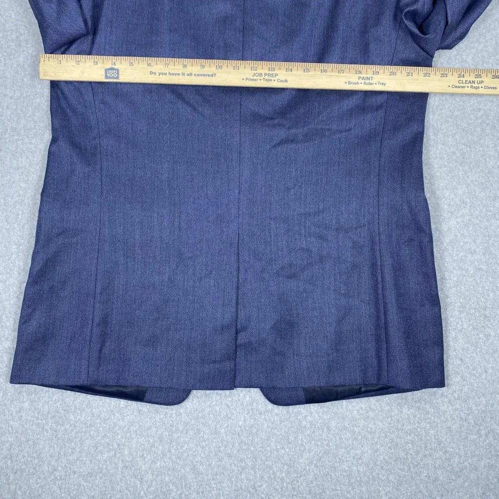 Lauren Ralph Lauren Blazer Mens 44R Blue Silk Wool Blend Sport Coat Two Button